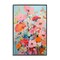 Stupell Industries Abstract Flowers on Blue Framed Giclee Wall Art Design by LSR Design Studio